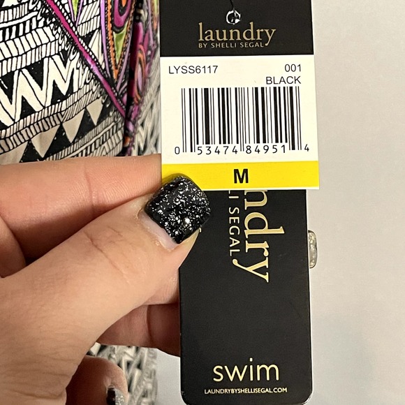 NWT Laundry by Shelli Segal Womens High Neck Dress Swim Cover Up Size Medium - Picture 8 of 10